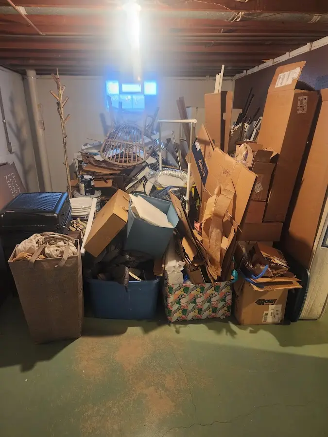 Roll-off dumpster container at job site for 6 Yard Dumpster Rental in Dublin